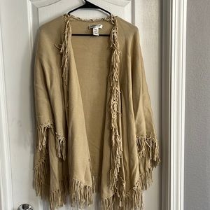 Coldwater creek fringe shawl one size